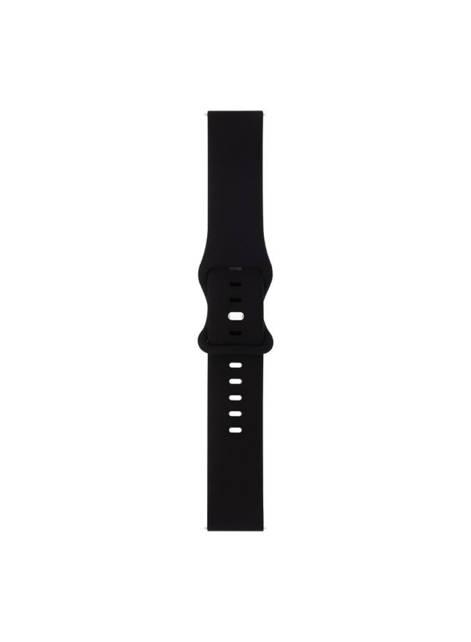 For Huawei Watch GT 2 Pro 8-buckle Silicone Watch Band Black 