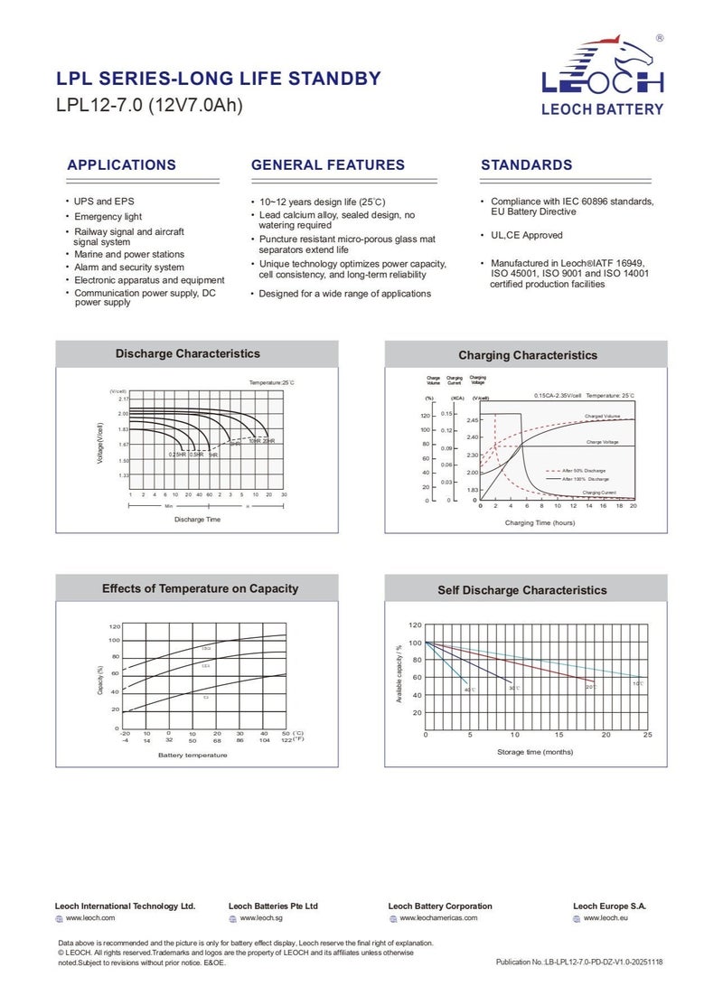 ليوك بطارية 12 فولت 9 امبير معدل تشغيل يصل الى 10 سنوات - Image 3