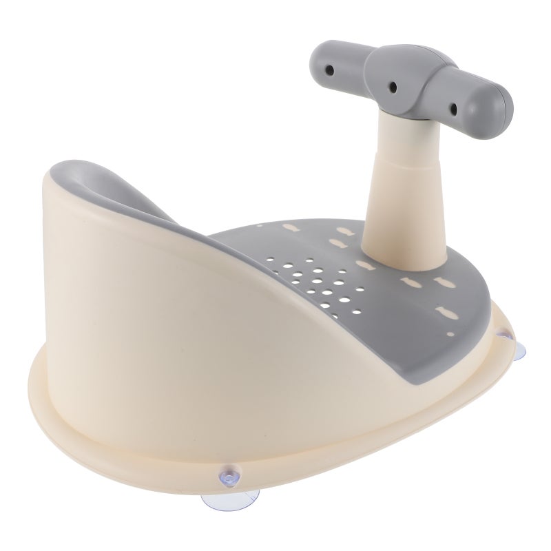 🚽 مقعد حمام بتصميم مريح للرضع للراحة أثناء الاستحمام رمادي مقاوم للانزلاق - Image 5