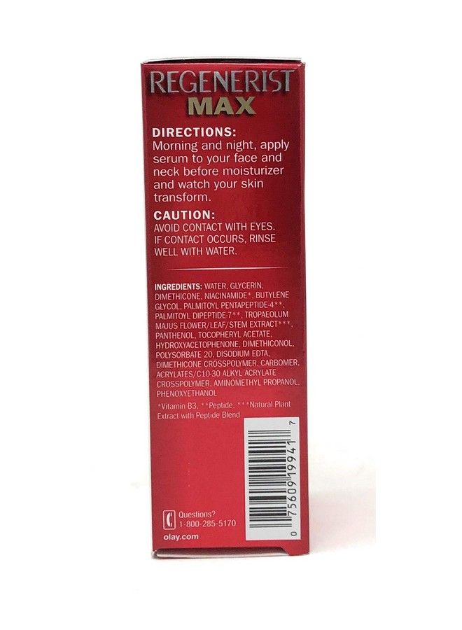 Olay Regenerist Max Wrinkle Serum With Peptides Fragrance Free 1.3 Oz  - Image 3