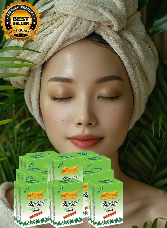 Pyary 13 Pieces Ayurvedic Turmeric Soap 75gram - Image 1