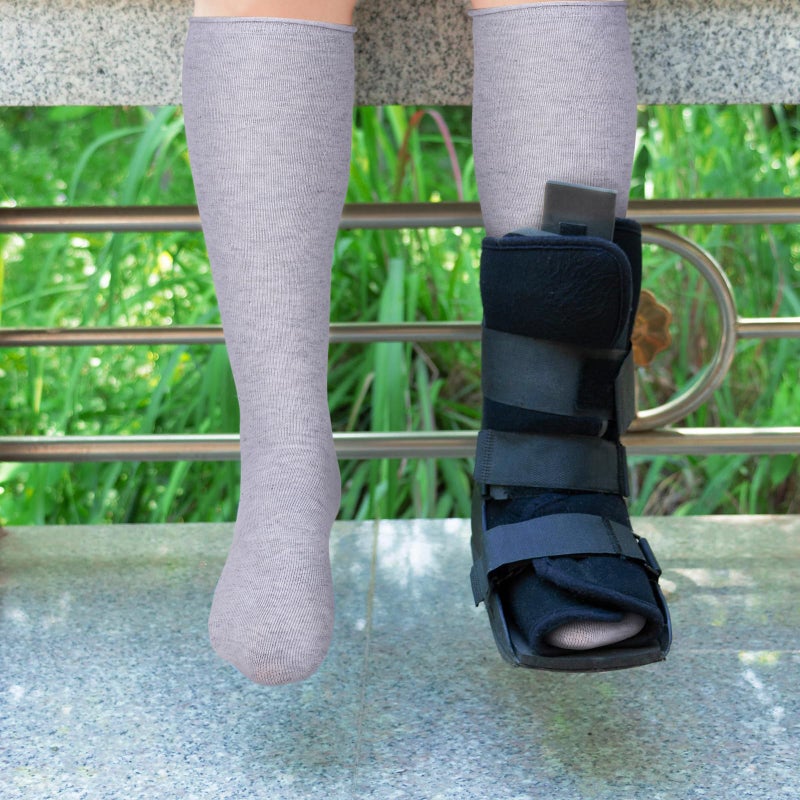 Shinymoon 6 Pair Seamless Afo Interface Socks Sensory Seamless Interface Cotton Non Binding Afo Socks(M,White, Black, Gray) - Image 5