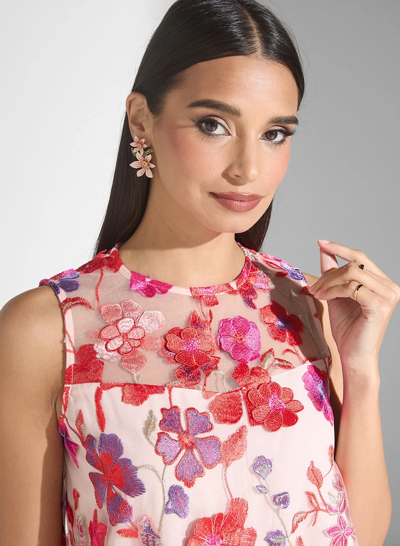 جاست مي Floral Sleeveless Dress