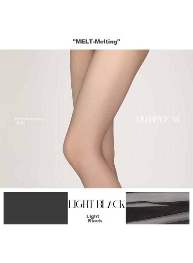 Limerence M Laimi Runsi Chocolate Silk Stockings, Ultra-thin Mesh Seamless Transparent Silky Pantyhose, Light Black, M Size - Image 5
