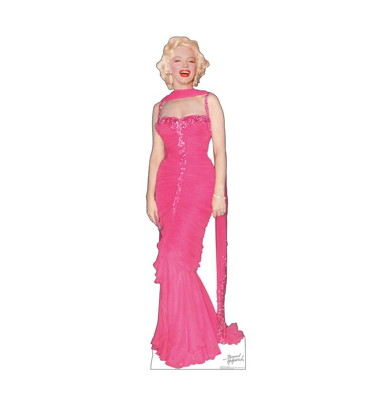 Cardboard People Cardboard People Marilyn Monroe Pink Dress Life Size Cardboard Cutout Standup 