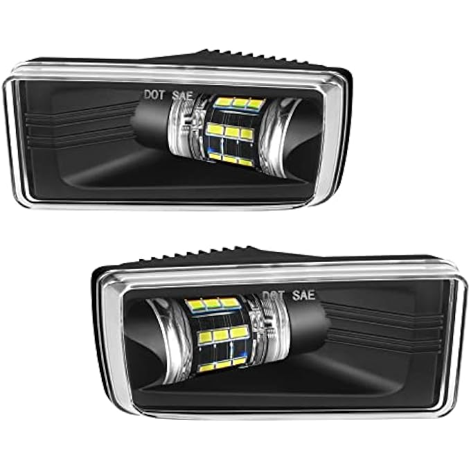 OKSIWA Led Fog Lights Compatible With 20072014 Chevy Silverado 20072015 Suburban 20072013 Avalanche 20072013 Tahoe 20102013 Gmc Yukon Pick Up Truck Bumper Driving Lamps - Image 1