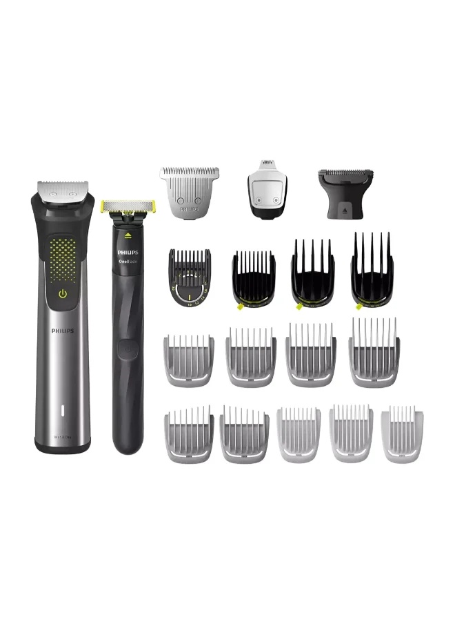 فيليبس ماكينة التشذيب متعددة الاستخدامات MG9553/15 من Philips | مجموعة عناية 20 في 1 لتشذيب الوجه والشعر والجسم |شفرة OneBlade لتصفيف دقيق | 120 دقيقة من الاستخدام اللاسلكي، مقاومة للماء | مع حقيبة سفر