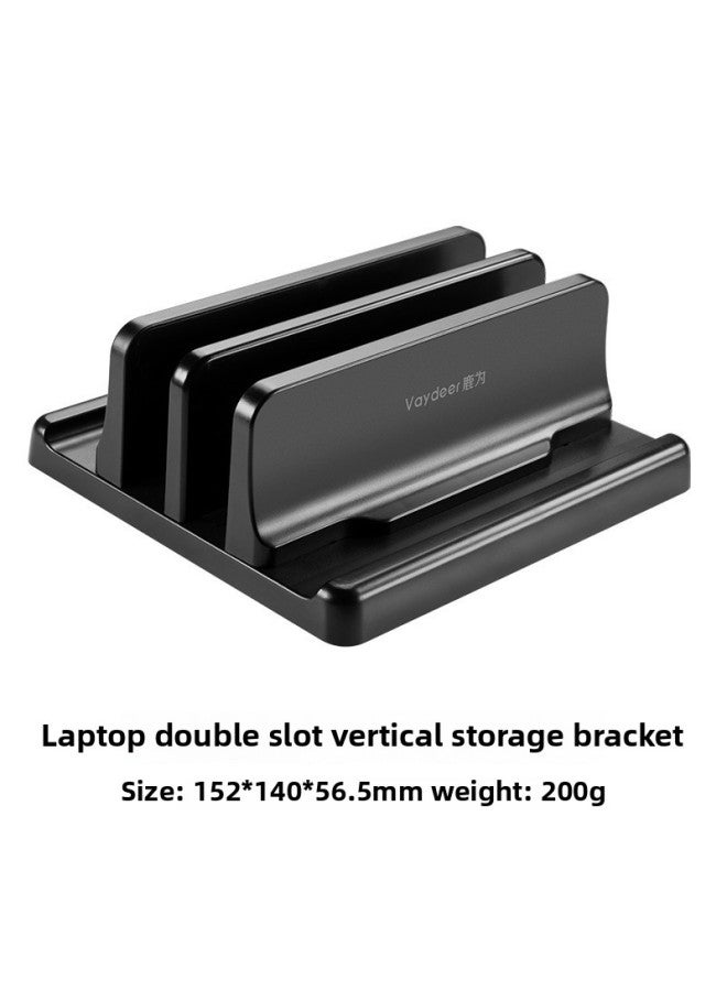 Deer For Notebook Vertical Stand Computer Clip Storage Rack Desktop Side Stand Upright Bracket-Color:Laptop Vertical Stand—double Stand ✦ ✦