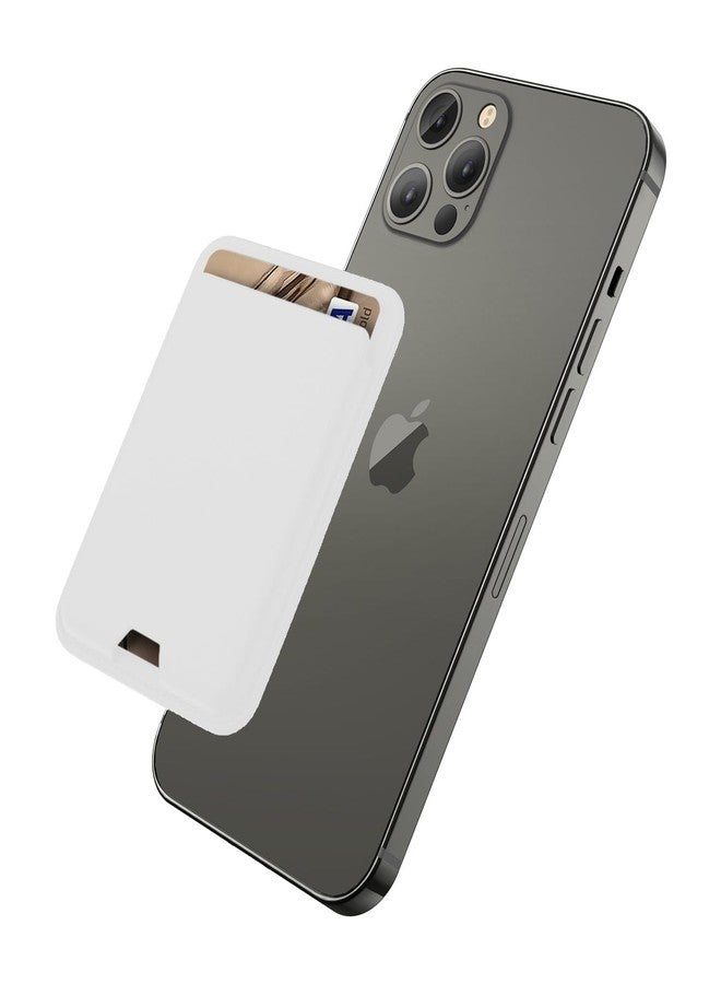 حامل بطاقات مغناطيسي متوافق مع محفظة Apple MagSafe لأجهزة iPhone 14 Pro Max/14 Pro/14/14 Plus، ومحفظة MagSafe مطورة لأجهزة iPhone 13 Pro Max/13 Pro/13/13 Mini/iPhone 12، أبيض - Image 1