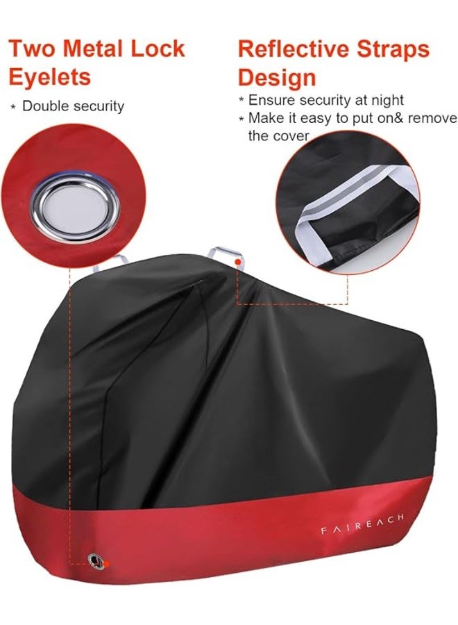 Faireach Waterproof Bicycle Cover, 210D Oxford Polyester UV Protection for Road Bike MTB Scooter Motorcycle up to 29 Inch - Image 3