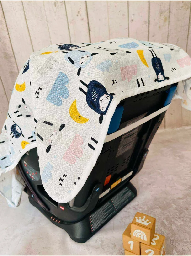 جونييروس Baby Muslin Car Seat Stroller Cover