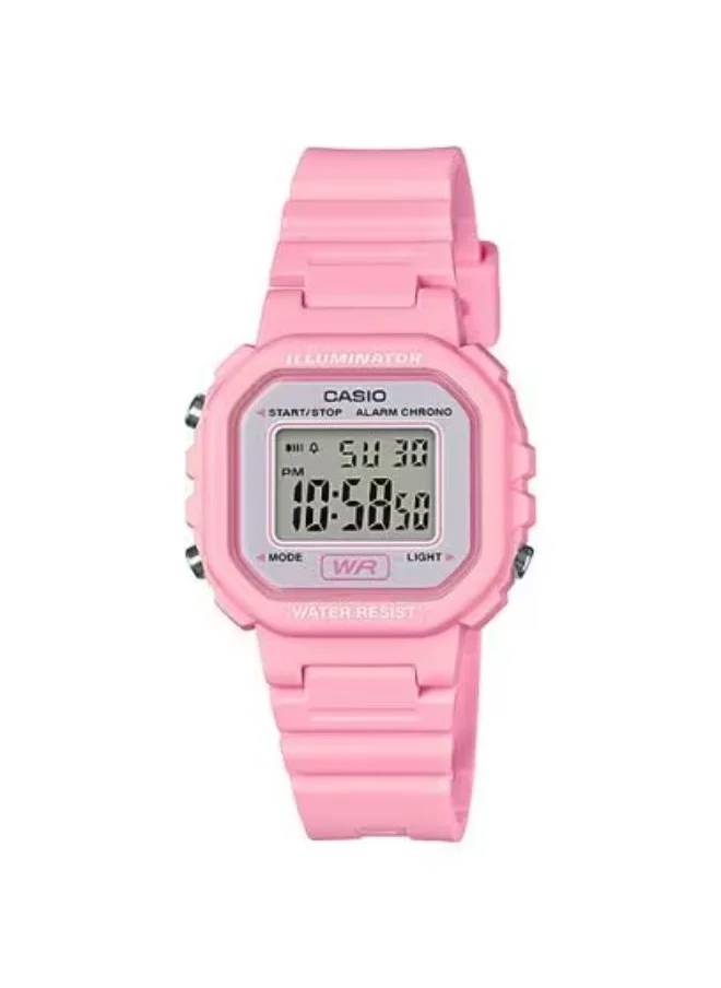 CASIO Women's Digital Display Watch With Pink Resin Strap - LA-20WH-4A1