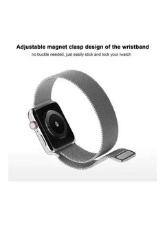 Generic Milanese Loop Band Strap Compatible With Apple Watch Stainless Steel  Series 5/6/7 42/44/45mm Bracelet Accessories Watchband Rose Gold  - Image 3