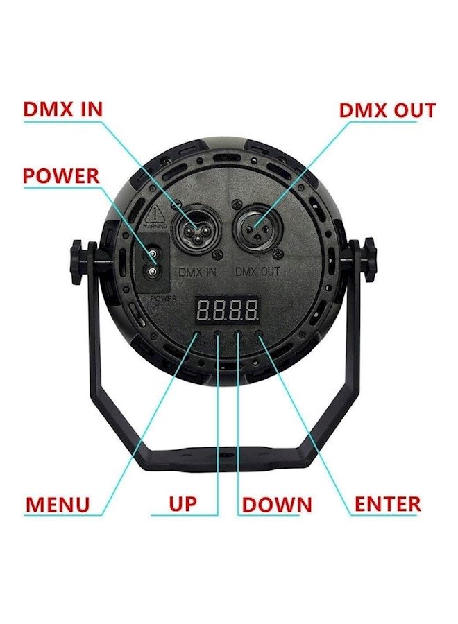 نيبمينينت 18 مصباح LED صغير ساطع DMX للمسرح بإضاءة متعددة الألوان RGB أسود  - Image 2