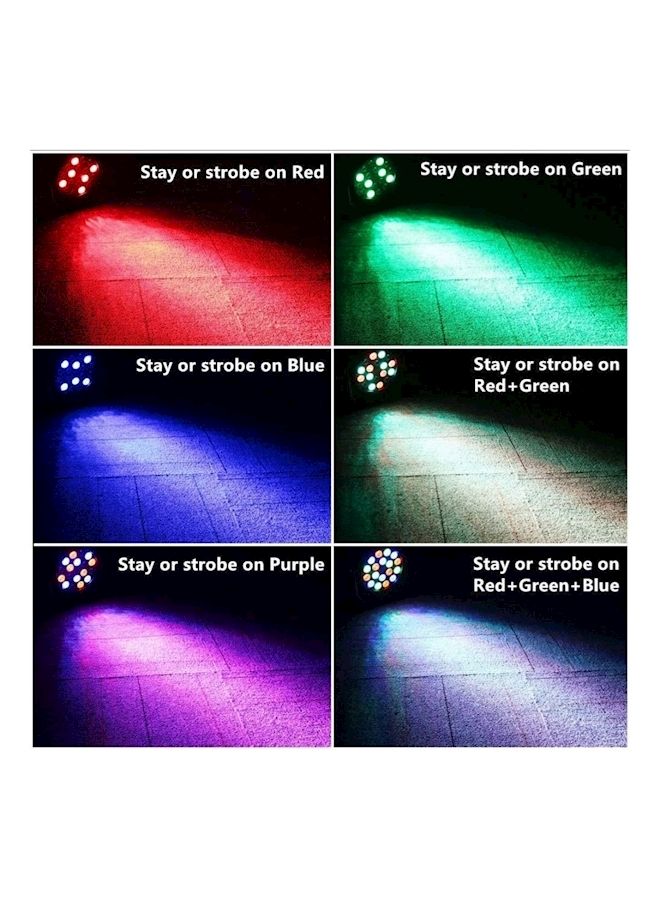 نيبمينينت 18 مصباح LED صغير ساطع DMX للمسرح بإضاءة متعددة الألوان RGB أسود  - Image 4