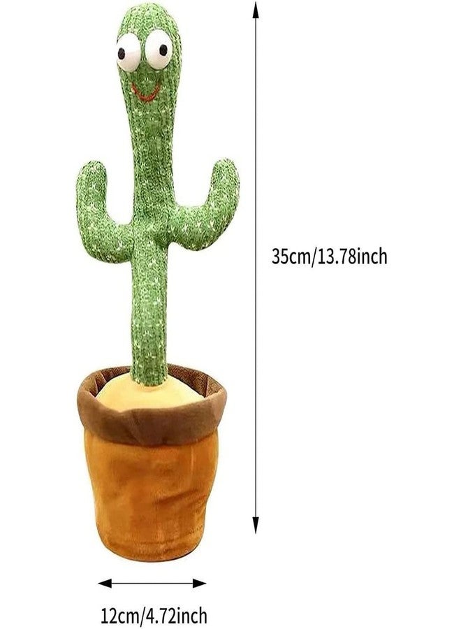 kiyasu Dancing Cactus Talking Toy, Cactus Plush Toy, Wriggle and Singing Recording Repeat What You Say Funny Education Toys for Babies Children Playing (Cactus Toy) (Green) - Image 3