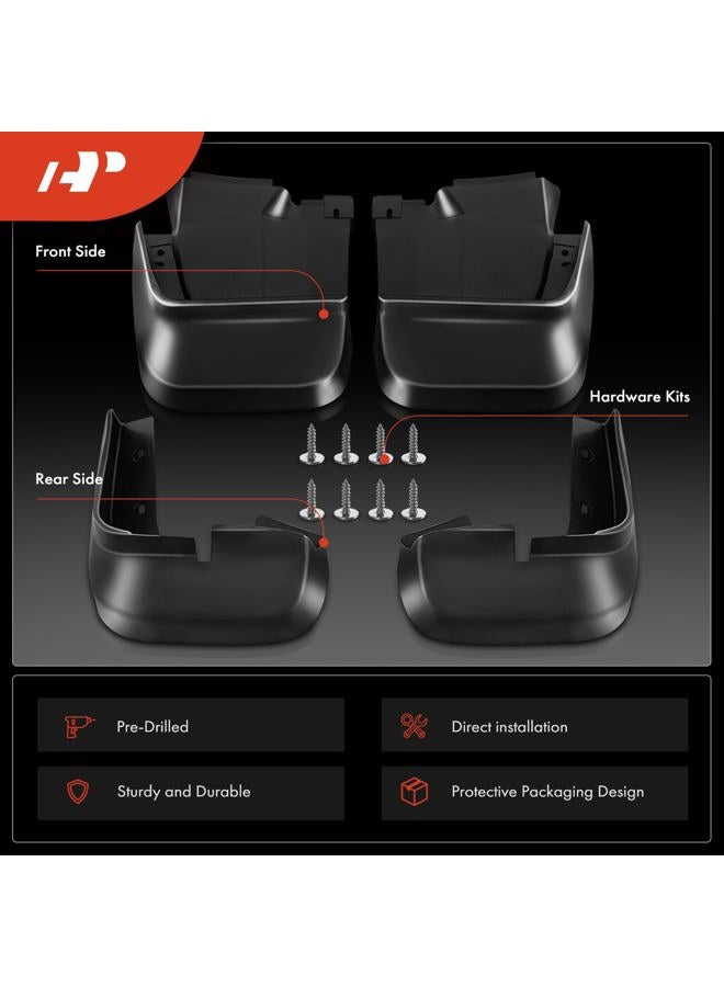 A-Premium Set of 4PCS Mud Flaps Splash Guards Mudguards Mudflaps with Hardware Kits Accessory Compatible with Honda Civic, 2006-2011, Sedan, Black Color, Front and Rear (Driver & Passenger Side) - Image 3