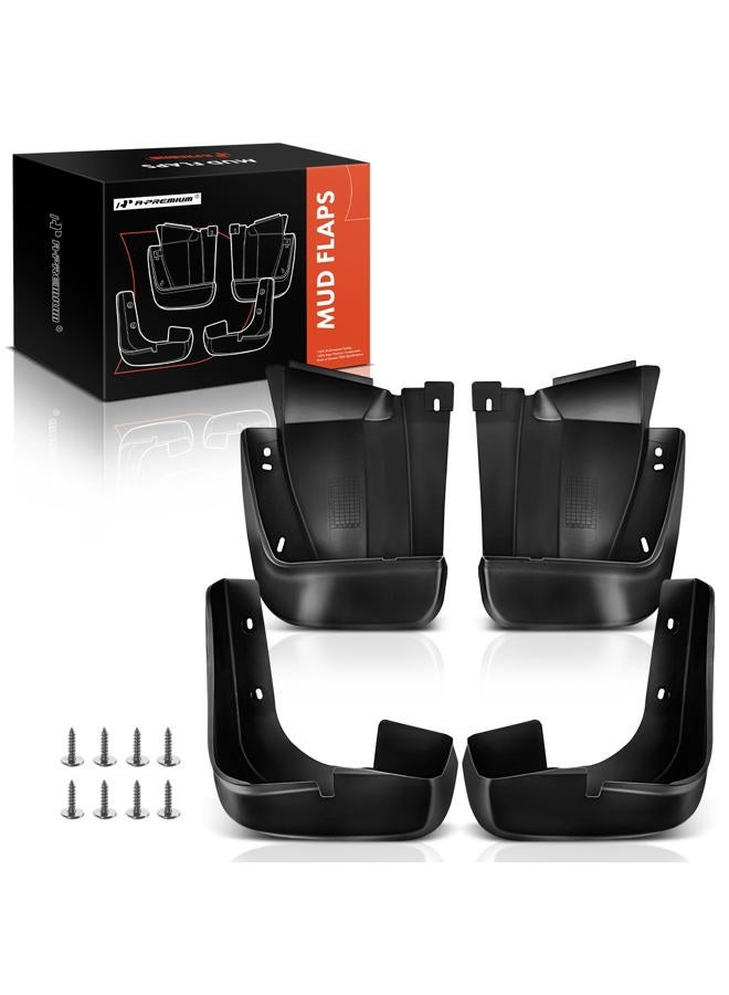 A-Premium Set of 4PCS Mud Flaps Splash Guards Mudguards Mudflaps with Hardware Kits Accessory Compatible with Honda Civic, 2006-2011, Sedan, Black Color, Front and Rear (Driver & Passenger Side) - Image 1