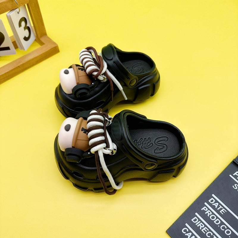 New Cute Headphones Dog Eva Hole Shoes Summer All-Match Boys And Girls Parent-Child Slippers Soft Sole Non-Slip Sandals - Image 4