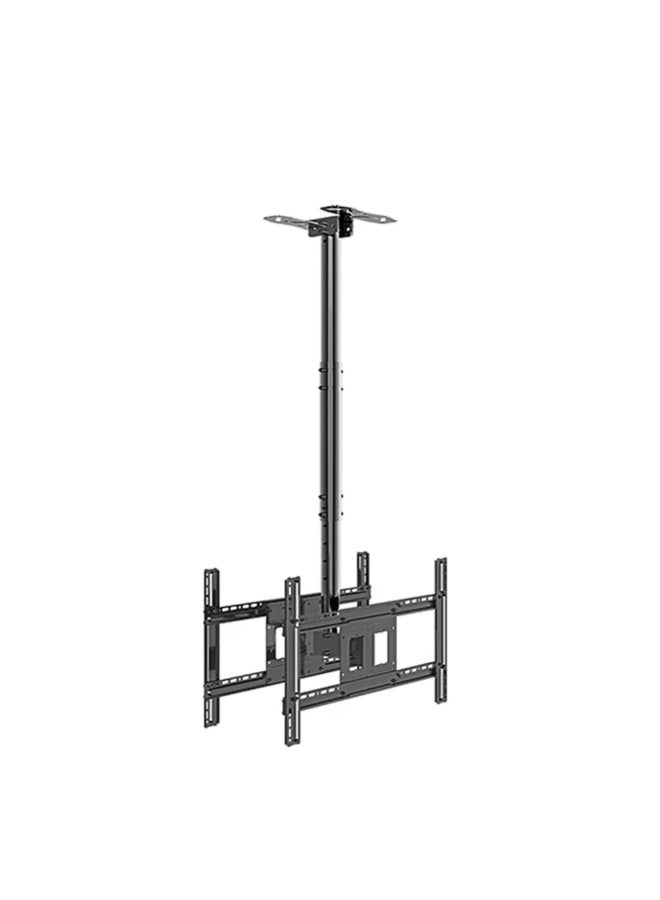 KALOC Double Panel Ceiling TV Mount for 32"–55" LCD/LED/Plasma TVs, 68 kg Load Capacity, VESA 200x200 to 600x400mm, Tilting & Swiveling, Heavy-Duty Dual Screen Ceiling Bracket – Black | KLC-T270 - Image 4