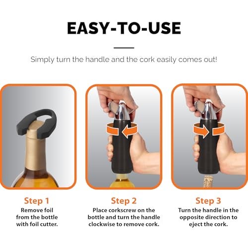 Final Touch Easy Turn Corkscrew with Spring Assist (WO4700) - Image 4