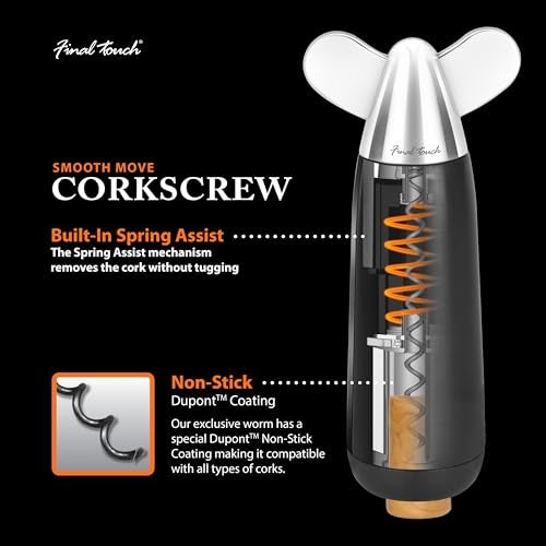 Final Touch Easy Turn Corkscrew with Spring Assist (WO4700) - Image 5