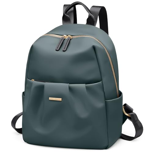 GOLF QUALITY Small Backpack for Women Cute Backpack Casual Work Daypack Purse for College Travel fit 97 Inch Dark Green - Image 1