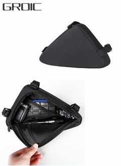 GROIC 1L Bike Frame Bag Waterproof, Triangle Bike Bag,Hard Shell Bike Storage Tool Bag,Top Tube Bag Under Seat for Road Mountain Cycling  - Image 1
