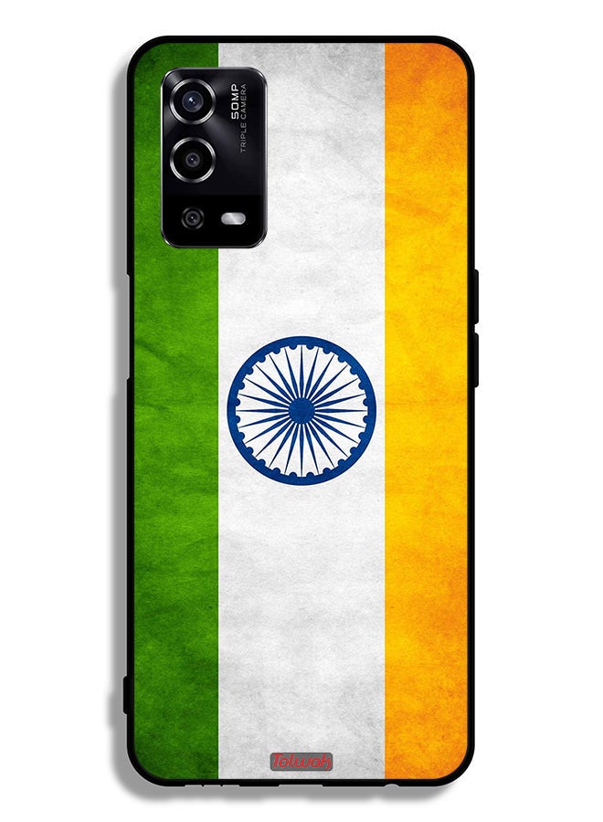 Tolwak Oppo A55 4G Protective Case Cover Luminous Indian Flag - Image 1