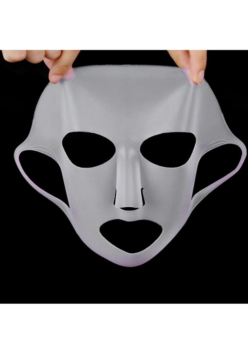Generic Anti-Wrinkle Silicone Face Mask Holder for Sheet Masks, Moisturizing Facial Mask Cover, Prevent Evaporation, Beauty Face Tool- White transparent  - Image 3