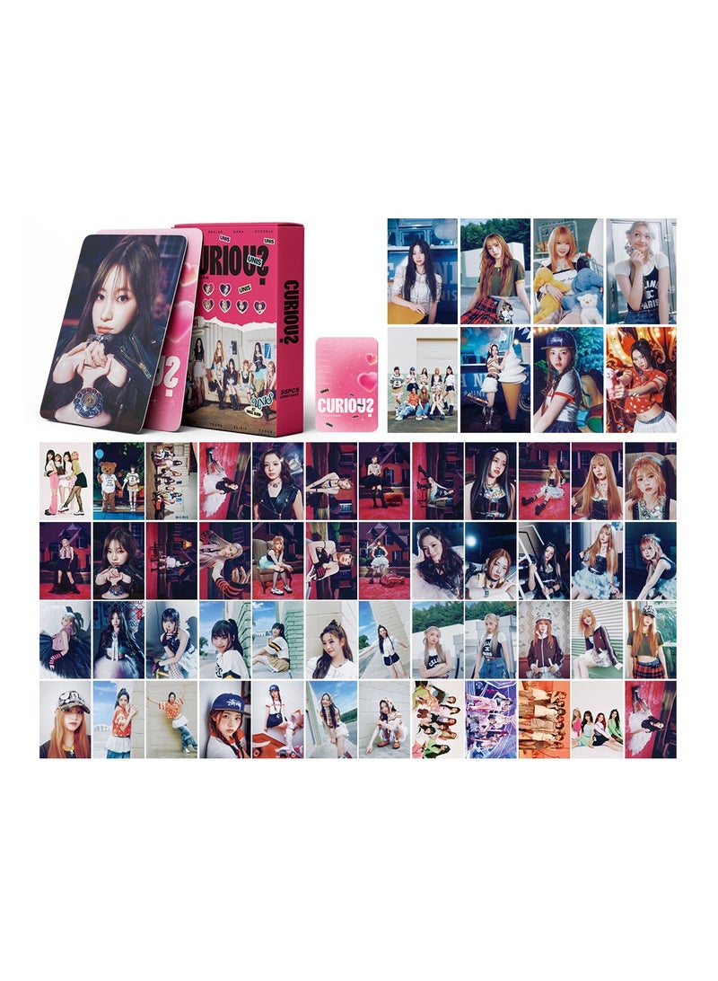 NIBEMINENT 55 Pcs Kpop UNIS CURIOUS Lomo Cards Card For Fans Collection Gifts - Image 1