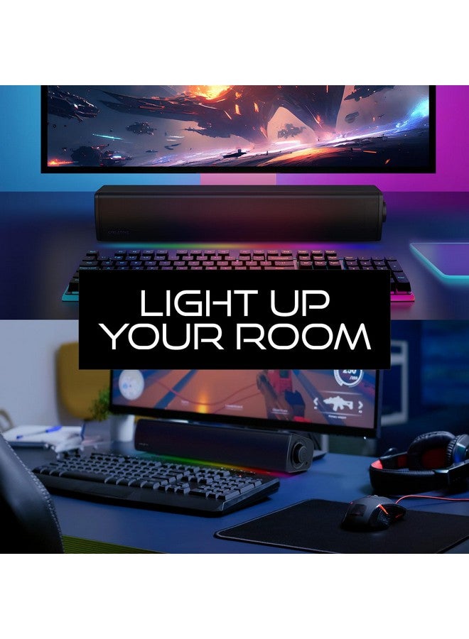 Creative Sound Blaster GS3 Compact Gaming Soundbar with RGB and SuperWide Technology, USB Powered, Bluetooth 5.4, Headphone Output, for PC and Mac - Image 3
