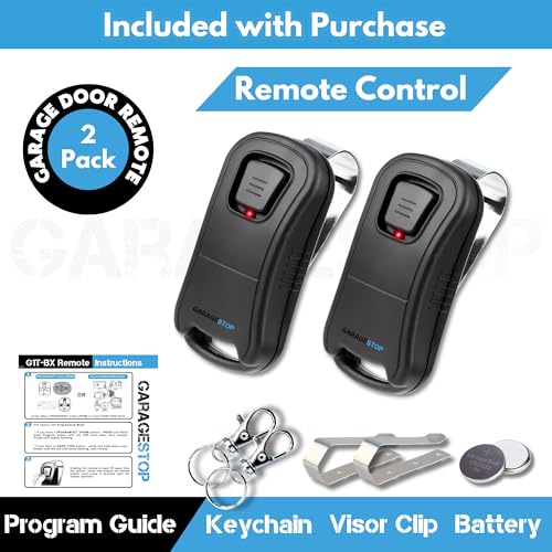 GARAGE STOP 2X for G1T-BX, 38501R Genie Intellicode Garage Door Remote, 1-Button Genie Garage Door Opener Remote Replacement, Auto-Seek Dual Frequency (315/390 MHz) - Image 4