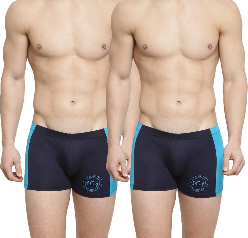 IC4 Store حزمة كلاسيكية من شورتات الرجال - 2 قطعة - كحلي وزرقاء تي - Image 1