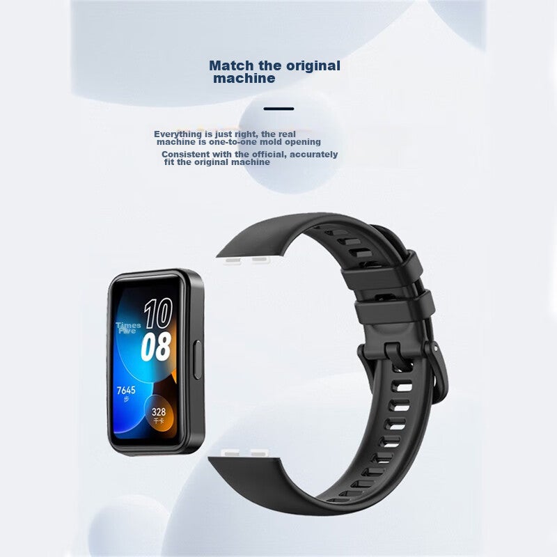 KOVOL Compatible with Huawei Band 10/9/8 Strap, NFC Version, Silicone Replacement Band for Huawei Band, Breathable Waterproof Dirt-Resistant Smart Bracelet 8 Strap - Image 2