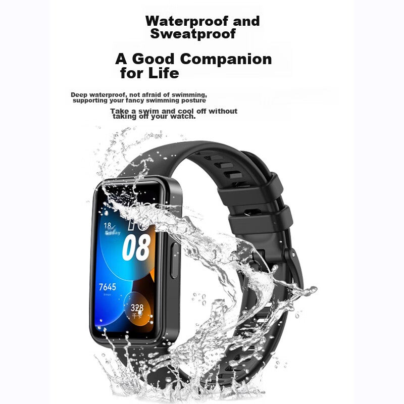 KOVOL Compatible with Huawei Band 10/9/8 Strap, NFC Version, Silicone Replacement Band for Huawei Band, Breathable Waterproof Dirt-Resistant Smart Bracelet 8 Strap - Image 4