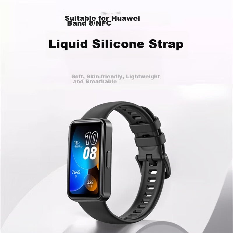 KOVOL Compatible with Huawei Band 10/9/8 Strap, NFC Version, Silicone Replacement Band for Huawei Band, Breathable Waterproof Dirt-Resistant Smart Bracelet 8 Strap - Image 1