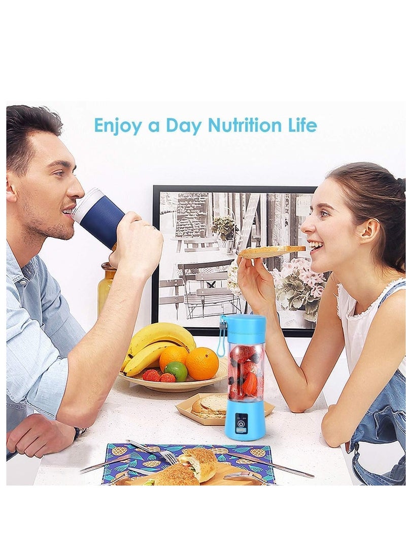 ELTRAZONE - Portable Blender, Personal Blender with USB Rechargeable Mini Fruit Juice Mixer, Personal Size Blender for Smoothies and Shakes Mini Juicer Cup Travel 380ML, Fruit Juice - Image 1