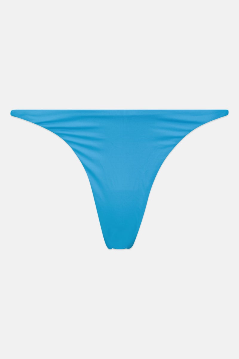 Pull & Bear Women Plain Bikini Bottom, Blue - Image 1