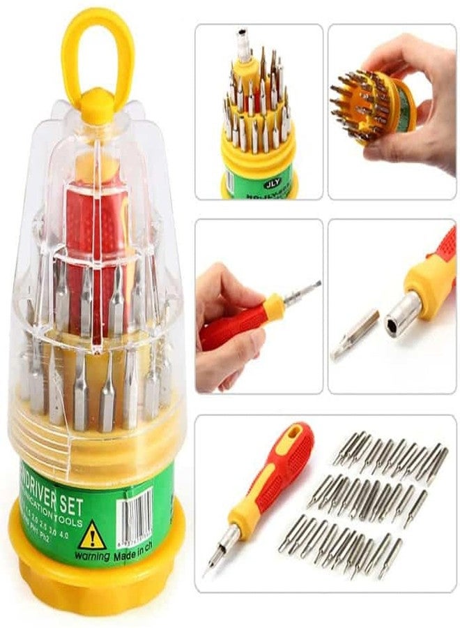 Garth Magnetic Precision 31 in 1 Repairing Interchangeable Screwdriver Tool Set Kit with Magnetic Holder for Home and Laptop (Multi-colour/1 Pc) - Image 3