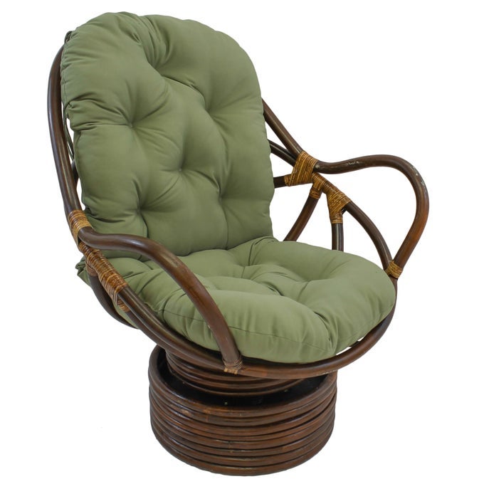 SOLID TWILL SWIVEL ROCKER CHAIR CUSHION 48 X 24 SAGE