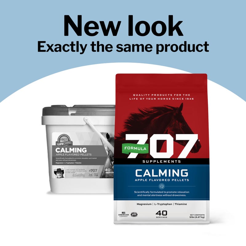 Formula 707 مكمل فورمولا 707 المهدئ للخيول 5LB - تخفيف القلق وزيادة التركيز للخيول - L-تريبتوفان، ثيامين ومغنيسيوم - Image 2