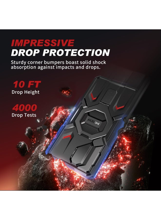 TONGATE Magnetic for Samsung Galaxy S25 FE Case with Privacy Screen Protector, [Compatible with MagSafe][Camera Protective Cover][Military-Grade Protection] Ring Stand Phone Case S25 FE 6.7", Black - Image 4