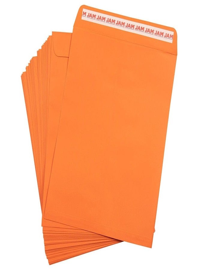 Envelopes.com LUXPaper 9 x 12 Open End Envelopes | Peel & Press | Mandarin Orange | 80lb. Text | 50 Qty - Image 5