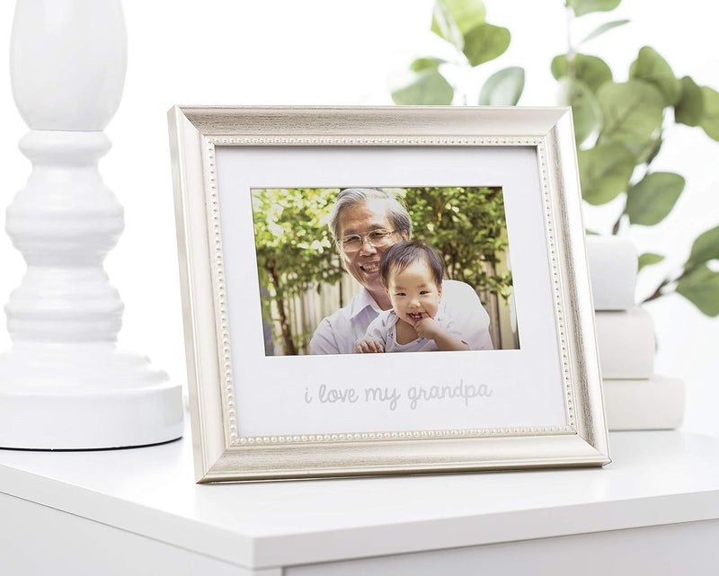 Lil Peach I Love My Grandpa Keepsake Frame Baby Keepsake Picture Grandfather Gifts Fathers Day 4 x 6 Photo Frame Silver - Image 3