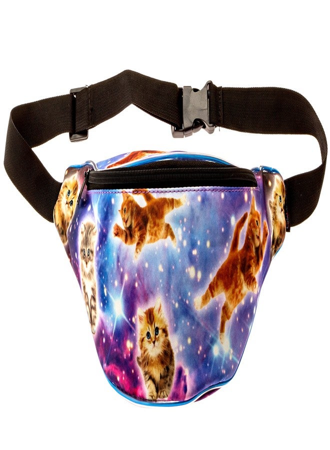 KANDYPACK Light Up Rave Fanny Pack with Hidden Pocket (Galaxy Cat) - Image 2