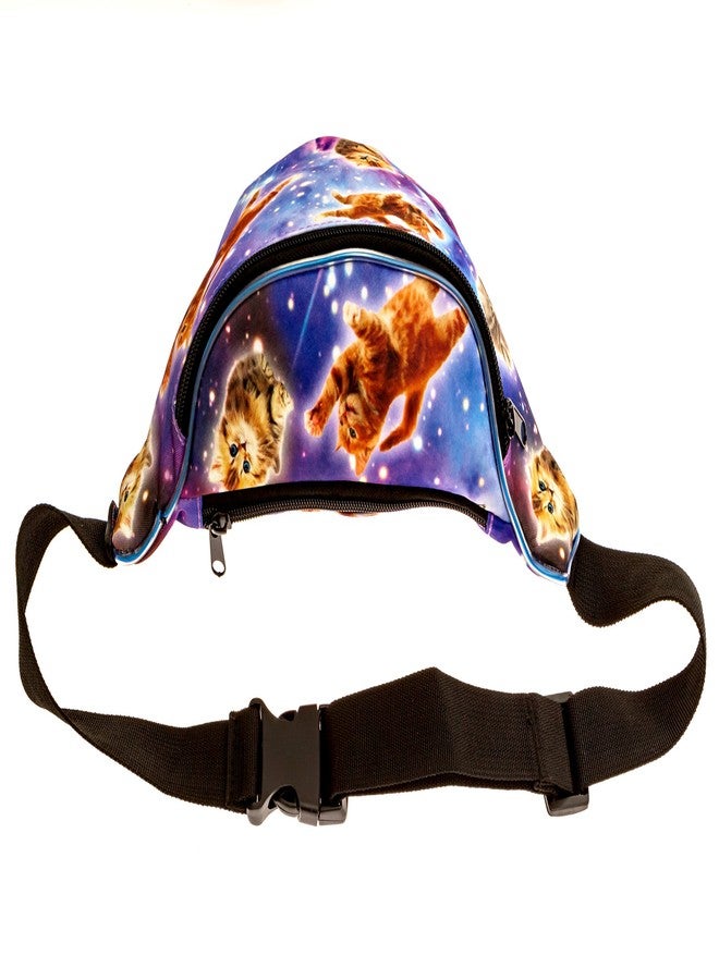 KANDYPACK Light Up Rave Fanny Pack with Hidden Pocket (Galaxy Cat) - Image 3