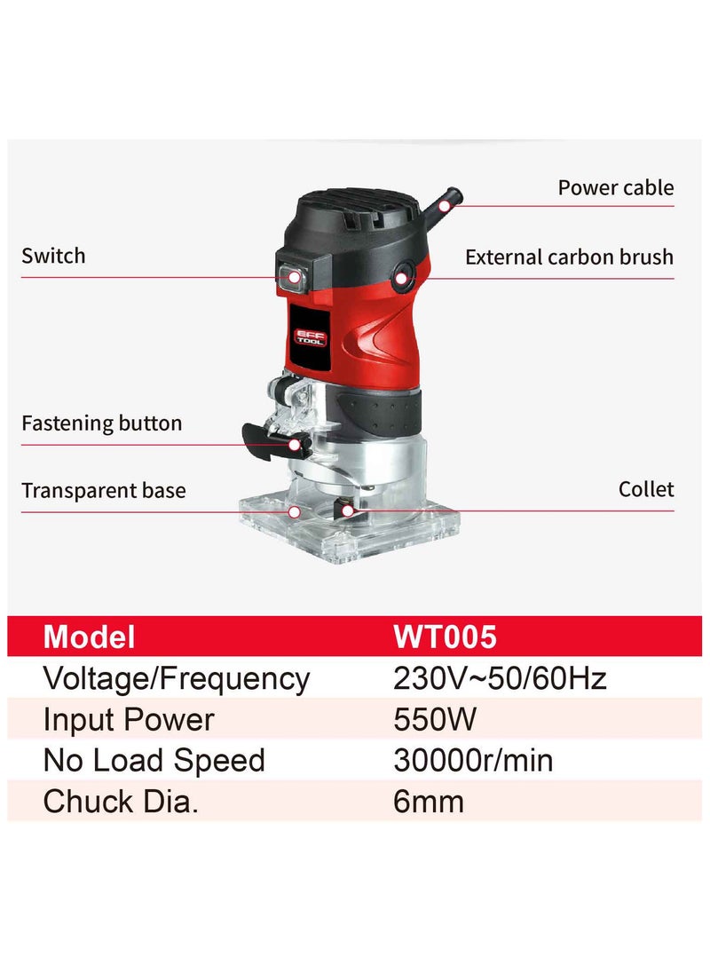 Wood Router,Router Tool 110V 550w 6mm Wood Trimmer Router Electric Hand Trimmer Laminate Milling Engraving Hand Machine - pzsku/Z4BC437BD6F1CEF25D7CDZ/45/_/1740378716/ea227d65-07b9-47e6-b16e-c017cc5cdb46