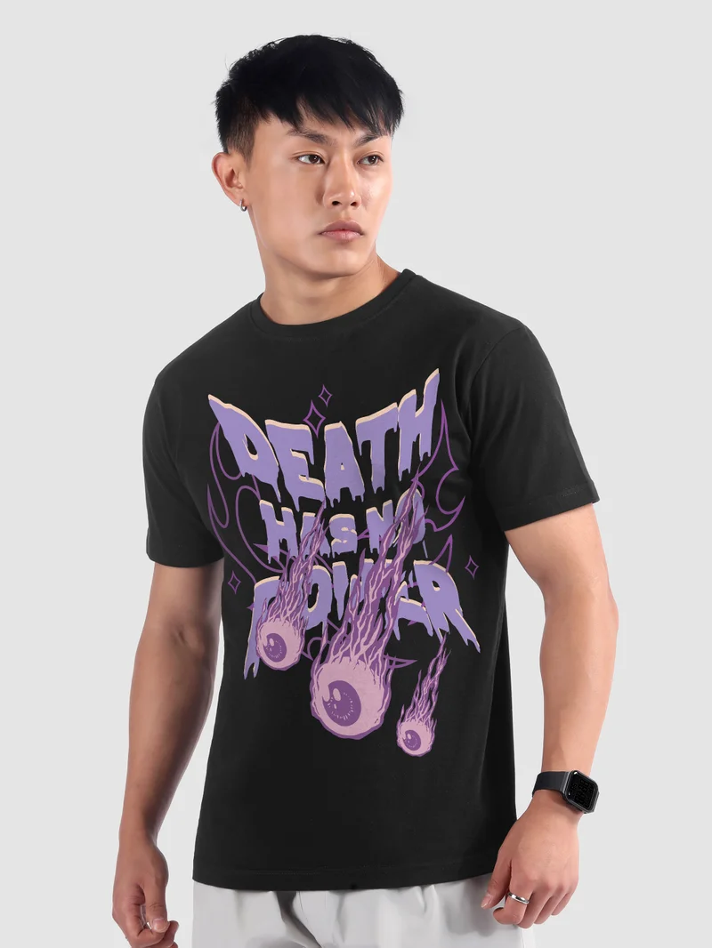بيونغ Death Has No Power Printed T-shirt