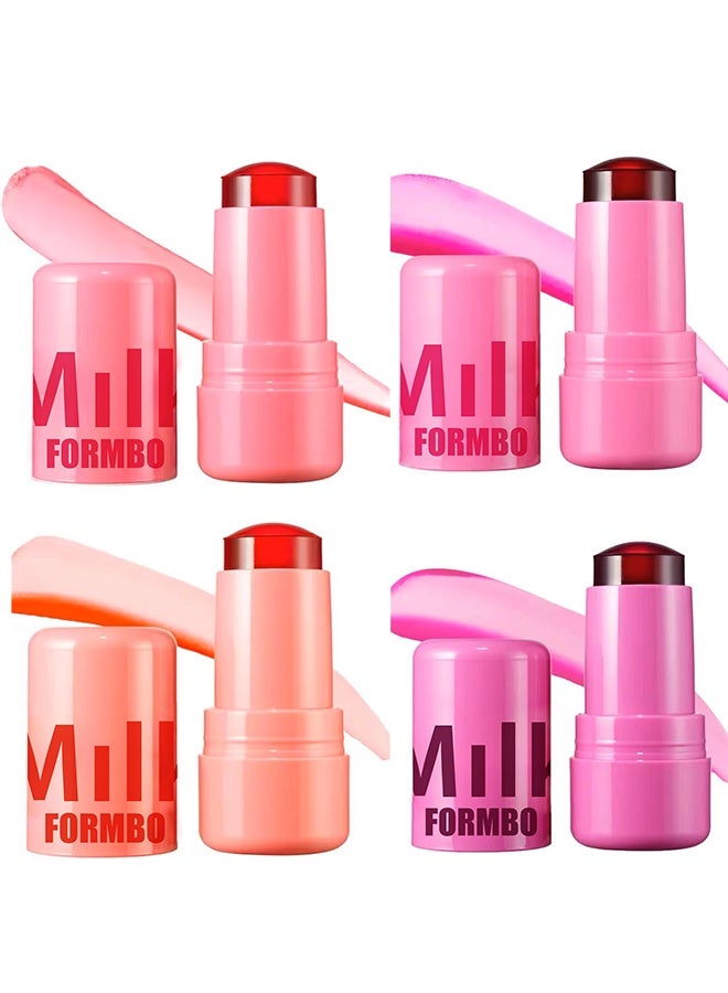 Milk Formbo Jelly Blush Stick, Multi Jelly Tint Blush Stick, Milk Jelly Tint Blush Stick, Lip Tint Stain, Long Lasting Multi Use Makeup Blush Stick, Milk Jelly Blush Tint for Lips Cheek (#01,#02,#03,#04) - Image 1
